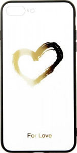 - Toto Glass Fashionable Case Apple iPhone 7 Plus/8 plus Heart on White