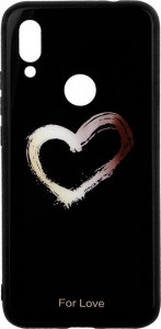 - TOTO Glass Fashionable Case Xiaomi Redmi Note 7 Heart on Black #I/S