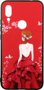 - Toto Glass Fashionable Case Xiaomi Redmi 7 Red Dress Girl