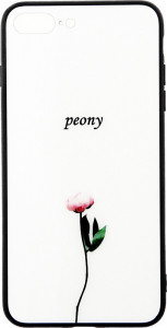 - TOTO Glass Fashionable Case Apple iPhone 7 Plus/8 Plus Peon on White #I/S