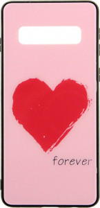 - Toto Glass Fashionable Case Samsung Galaxy S10 Red Heart on Pink