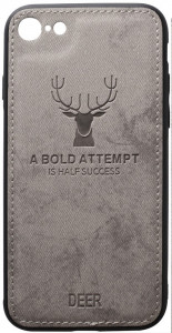 - Toto Deer Shell With Leather Effect Case Apple iPhone 7/8 Grey