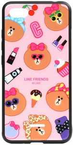 - TOTO Cartoon Print Glass Case Xiaomi Redmi 6A Line friends Linc #I/S