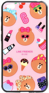 - Toto Cartoon Print Glass Case Xiaomi Redmi Go Line friends Linc