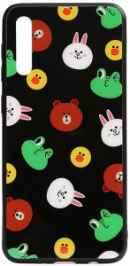 - TOTO Cartoon Print Glass Case Samsung Galaxy A30s/A50/A50s Line friends Black #I/S