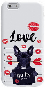 - Toto Pure TPU 2mm Print Case Apple iPhone 6/6s #39 Dog Kiss White