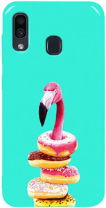 - Toto Pure TPU 2mm Print Case Samsung Galaxy A20/A30 #35 Flamingo Donats Mint