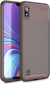 - Toto TPU Carbon Fiber 1,5mm Case Samsung Galaxy A10 Coffee