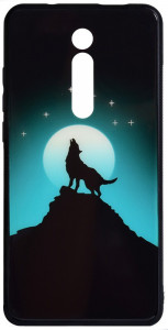 - Toto Night Light Print Glass Case Xiaomi Redmi Mi 9T/Mi 9T Pro/Redmi K20/K20 Pro Howling Wolf