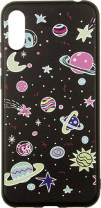 - Toto Cartoon Soft Silicone TPU Case Huawei Y6 Pro 2019 Space Planets Black