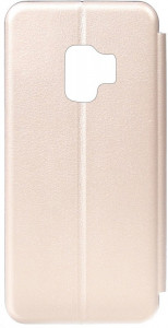 - TOTO Book Rounded Leather Case Samsung Galaxy S9 Gold #I/S 3