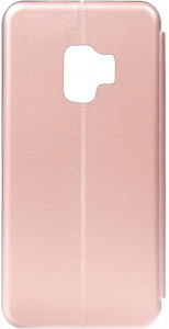 - TOTO Book Rounded Leather Case Samsung Galaxy S9 Rose Gold #I/S 3