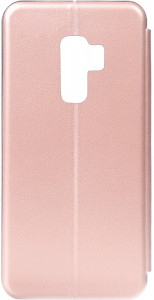 - TOTO Book Rounded Leather Case Samsung Galaxy S9+ Rose Gold #I/S 3