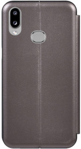 - TOTO Book Rounded Leather Case Samsung Galaxy A10s Gray #I/S 3