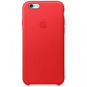 - Apple Leather Case iPhone 6/6S Red #I/S