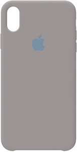 - Apple Silicone Case iPhone XS Max Pebble Grey