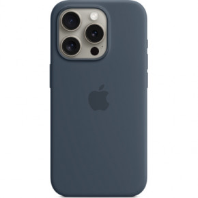  Apple iPhone 15 Pro Silicone Case with MagSafe Storm Blue (MT1D3ZM/A)
