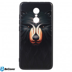  3D Print BeCover Xiaomi Redmi 5 Black bear (702036) 5