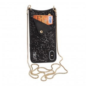  Glitter Wallet Becover Apple iPhone Xs Max Black (703621)