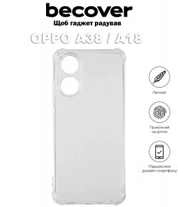  Anti-Shock BeCover Oppo A38 / A18 Clear (710353)