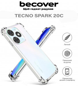  BeCover Anti-Shock Tecno Spark 20C (BG7n) Clear (710617)