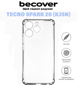  Anti-Shock BeCover Tecno Spark 20 (KJ5n) Clear (710858)