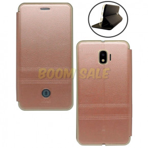  iMax Leather Book Case  Samsung J4 2018(J400) Rose Gold