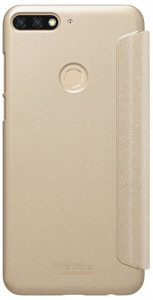 - Nillkin Sparkle Leather Case Huawei Y7 Prime 2018/Enjoy 8 Gold #I/S 5