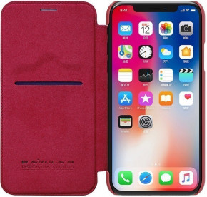 - Nillkin Qin Leather Case Apple iPhone X/XS Red #I/S 6