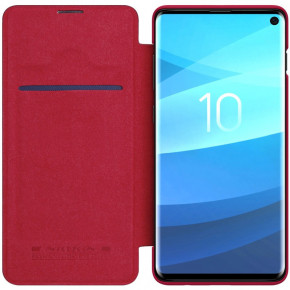 - Nillkin Qin Leather Case Samsung Galaxy S10 Red #I/S 4