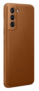  Samsung Leather Cover Galaxy S21 (G991) Brown (EF-VG991LAEGRU) 3