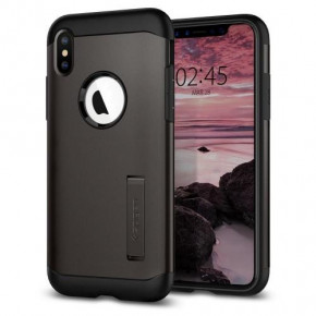 e  TPU Spigen Slim Armor  iPhone XS Gunmetal Grey (063CS25133)