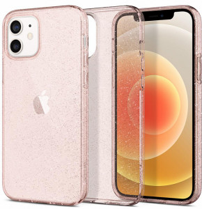  Spigen iPhone 12 / 12 Pro Liquid Crystal Glitter, Rose Quartz (ACS01699) 8