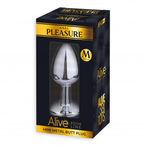      Alive Mini Metal Butt Plug White M - Kupidon.toys 3