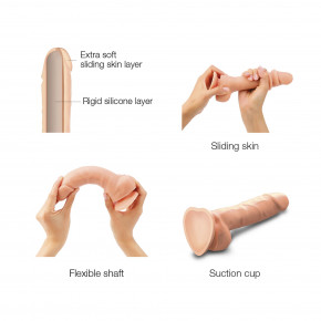   Strap-On-Me Sliding Skin Realistic Dildo Vanille - S,    4