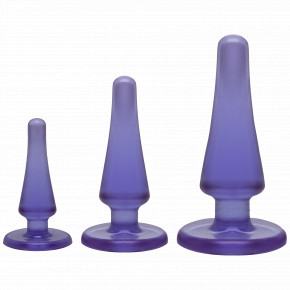    Doc Johnson Crystal Jellies Anal Initiation Kit - Purple