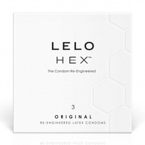 LELO HEX Condoms Original 3 Pack,   