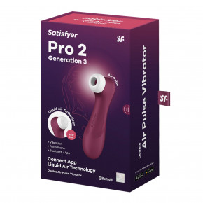    Satisfyer Pro 2 Generation 3 with Liquid Air Connect App Wn Red - Kupidon.toys 3