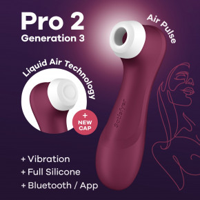    Satisfyer Pro 2 Generation 3 with Liquid Air Connect App Wn Red - Kupidon.toys 7