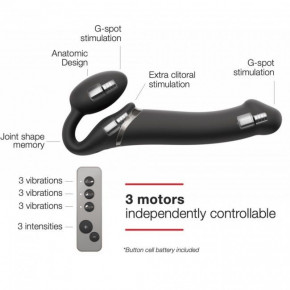   Strap-On-Me VIBRATING Black M 6