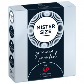 Mister Size - pure feel - 60 (3 condoms),  0,05 