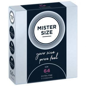 Mister Size - pure feel - 64 (3 condoms),  0,05 