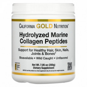          California Gold Nutrition (Hydrolyzed Marine Collagen Peptides Unflavored) 200 