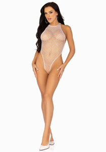 -   Leg Avenue Net snap crotch tank bodysuit White one size 5