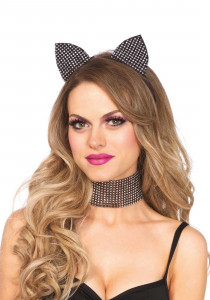     Leg Avenue Cat ear headband &;amp; choker set,    