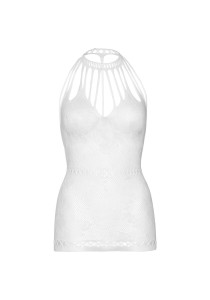  - Leg Avenue Lace mini dress with cut-outs White one size 8