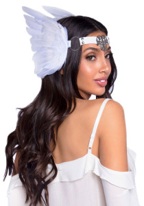      Leg Avenue Feather headband White,     4