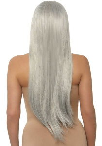  Leg Avenue 33? Long straight center part wig Grey 4