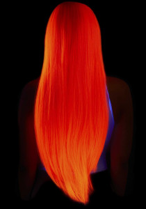  Leg Avenue 33? Long straight center part wig neon pink 4