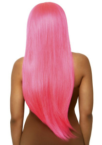  Leg Avenue 33? Long straight center part wig neon pink 6